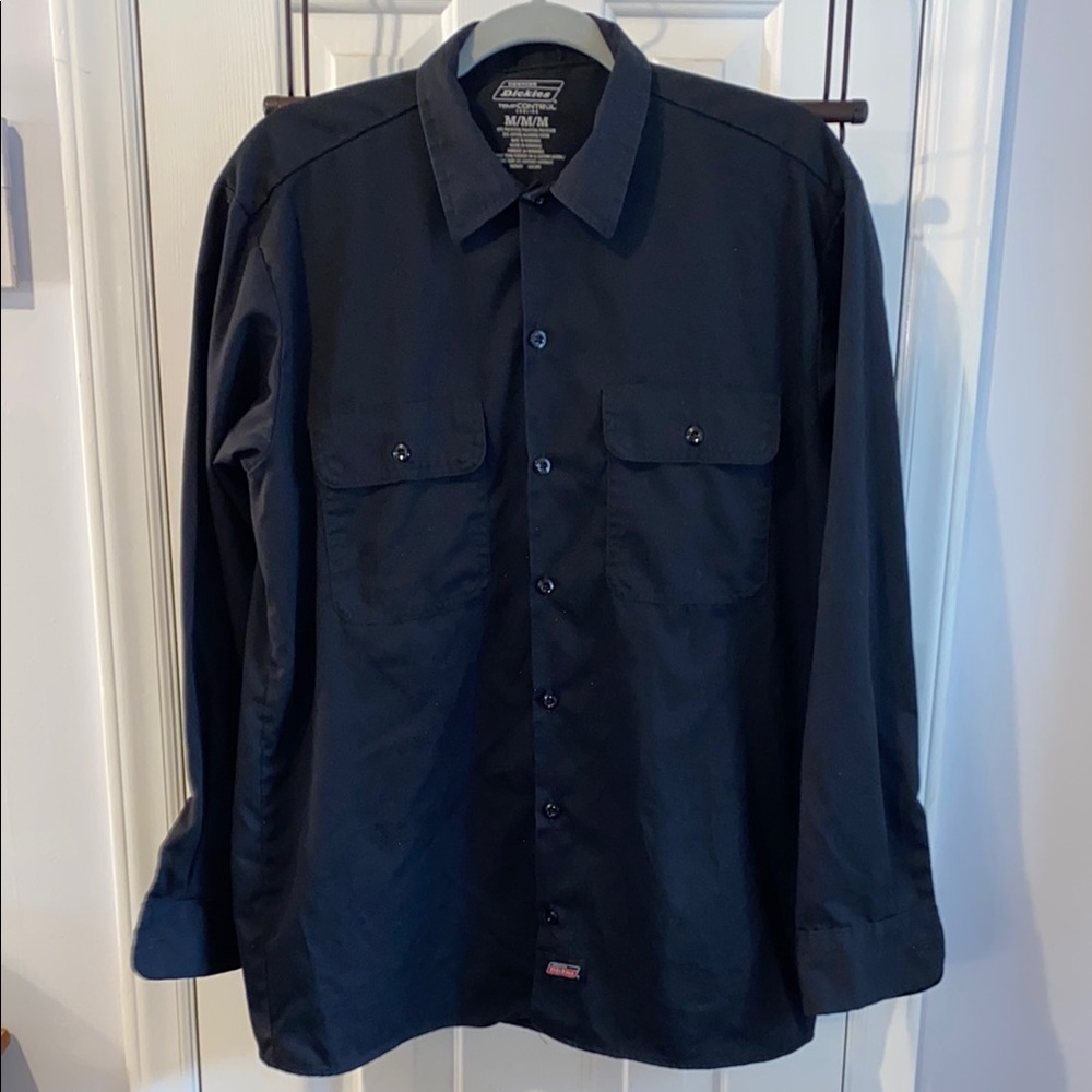 COPY - Dickies work shirt, black long sleeves, sz. Medium, preowned